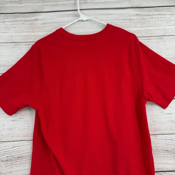 Apple Employee Knit Short Sleeve T-Shirt Men's Size Medium Red - Picture 4 of 14